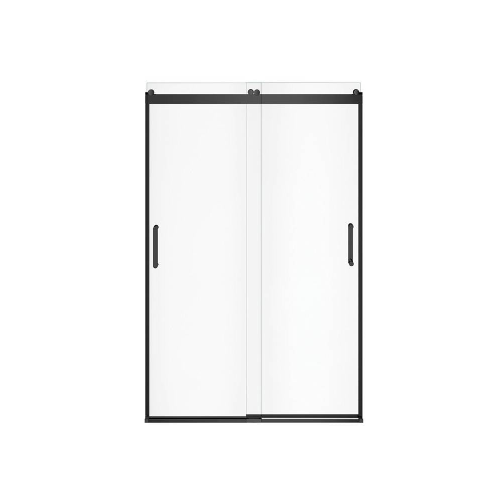 Revelation Round 44-47 x 70.5-73 in. 8mm Bypass Shower Door for Alcove Installation with Clear glass in Matte Black