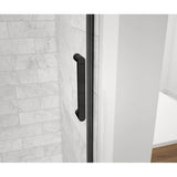 Revelation Round 44-47 x 70.5-73 in. 8mm Bypass Shower Door for Alcove Installation with Clear glass in Matte Black