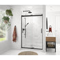 Maax - Revelation Round 44-47 x 70.5-73 in. 8mm Bypass Shower Door for Alcove Installation with Clear glass in Matte Black