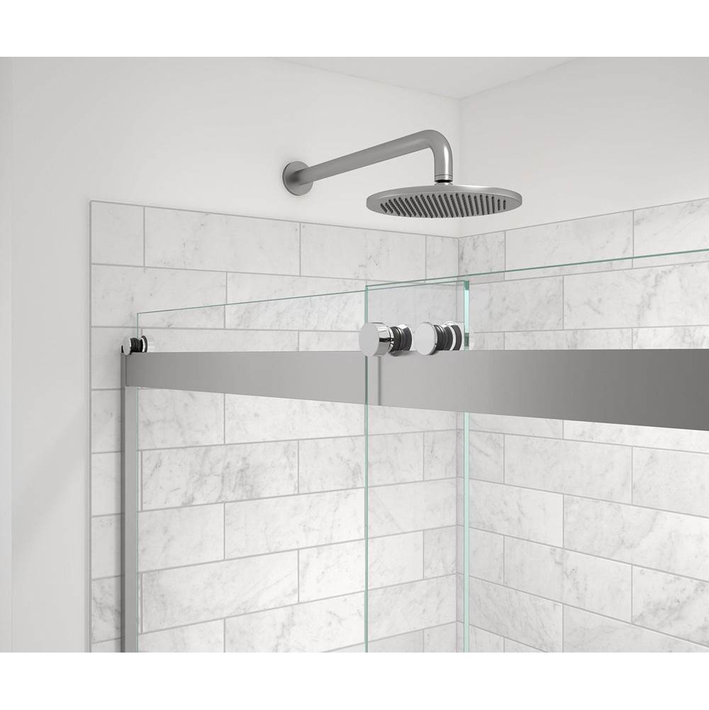 Revelation Round 56-59 x 70.5-73 in. 8mm Bypass Shower Door for Alcove Installation with Clear glass in Chrome