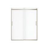 Revelation Round 56-59 x 70.5-73 in. 8mm Bypass Shower Door for Alcove Installation with Clear glass in Brushed Nickel