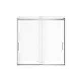 Revelation Round 56-59 x 56.75-59.25 in. 8mm Bypass Tub Door for Alcove Installation with Clear glass in Chrome