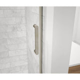Revelation Round 56-59 x 56.75-59.25 in. 8mm Bypass Tub Door for Alcove Installation with Clear glass in Brushed Nickel