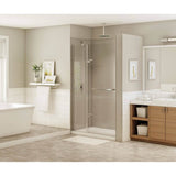 Maax - Reveal 71 51.5-54.5 x 71.5 in. 8mm Pivot Shower Door for Alcove Installation with Clear glass in Chrome