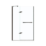 Reveal 71 51.5-54.5 x 71.5 in. 8mm Pivot Shower Door for Alcove Installation with Clear glass in Dark Bronze