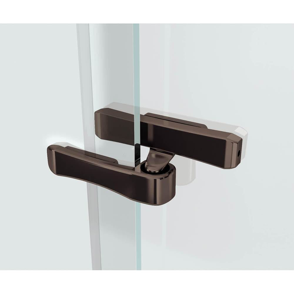 Reveal 71 51.5-54.5 x 71.5 in. 8mm Pivot Shower Door for Alcove Installation with Clear glass in Dark Bronze