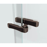 Reveal 71 51.5-54.5 x 71.5 in. 8mm Pivot Shower Door for Alcove Installation with Clear glass in Dark Bronze