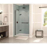Maax - Reveal 71 51.5-54.5 x 71.5 in. 8mm Pivot Shower Door for Alcove Installation with Clear glass in Dark Bronze