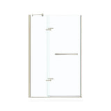 Reveal 71 51.5-54.5 x 71.5 in. 8mm Pivot Shower Door for Alcove Installation with Clear glass in Brushed Nickel