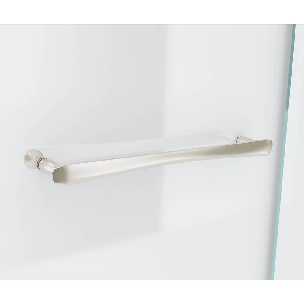 Reveal 71 51.5-54.5 x 71.5 in. 8mm Pivot Shower Door for Alcove Installation with Clear glass in Brushed Nickel