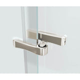 Reveal 71 51.5-54.5 x 71.5 in. 8mm Pivot Shower Door for Alcove Installation with Clear glass in Brushed Nickel