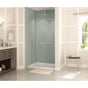 Maax - Reveal 71 51.5-54.5 x 71.5 in. 8mm Pivot Shower Door for Alcove Installation with Clear glass in Brushed Nickel