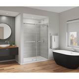 Maax - Duel Alto 56-59 X 78 in. 8mm Bypass Shower Door for Alcove Installation with GlassShield glass in Chrome