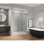 Maax - Duel Alto 56-59 X 78 in. 8mm Bypass Shower Door for Alcove Installation with GlassShield glass in Brushed Nickel