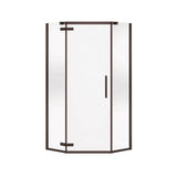 Link Curve Neo-angle 38 x 38 x 75 in. 8mm Pivot Shower Door for Corner Installation with Clear glass in Dark Bronze