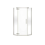Link Curve Neo-angle 38 x 38 x 75 in. 8mm Pivot Shower Door for Corner Installation with Clear glass in Brushed Nickel