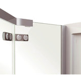 Link Curve Neo-angle 40 x 40 x 75 in. 8mm Pivot Shower Door for Corner Installation with Clear glass in Chrome