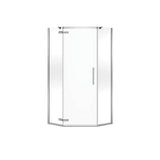 Link Curve Neo-angle 40 x 40 x 75 in. 8mm Pivot Shower Door for Corner Installation with Clear glass in Chrome