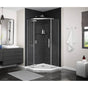 Maax - Link Curve Neo-angle 40 x 40 x 75 in. 8mm Pivot Shower Door for Corner Installation with Clear glass in Chrome