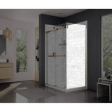 Maax - Duel and Inverto Return Panel for 36 in. Base with Clear glass in Brushed Nickel