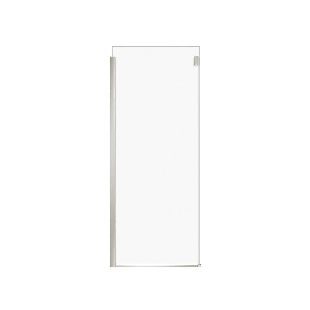 Duel and Inverto Return Panel for 34 in. Base with Clear glass in Brushed Nickel