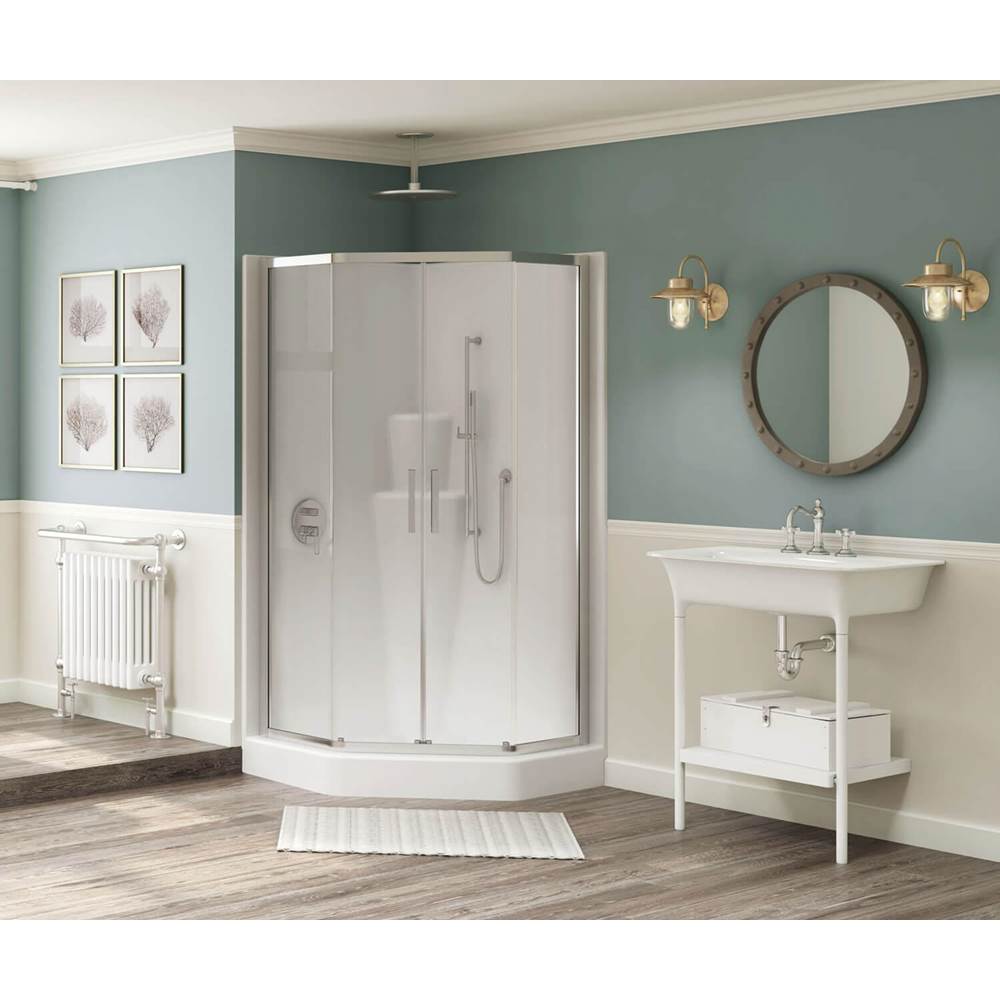 Radia Neo-angle 38 x 38 x 71.5 in. 6mm Sliding Shower Door for Corner Installation with Clear glass in Chrome