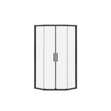 Radia Neo-angle 38 x 38 x 71.5 in. 6 mm Sliding Shower Door for Corner Installation with Clear glass in Matte Black