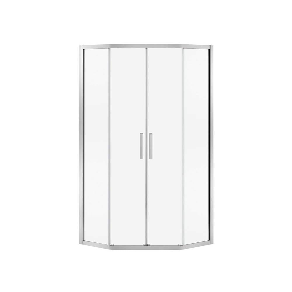 Radia Neo-angle 40 x 40 x 71.5 in. 6mm Sliding Shower Door for Corner Installation with Clear glass in Chrome
