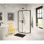 Maax - Radia Neo-angle 40 x 40 x 71.5 in. 6 mm Sliding Shower Door for Corner Installation with Clear glass in Matte Black