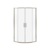 Radia Neo-round 32 x 32 x 71.5 in. 6mm Sliding Shower Door for Corner Installation with Clear glass in Brushed Nickel