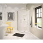 Maax - Radia Neo-round 36 x 36 x 71.5 in. 6mm Sliding Shower Door for Corner Installation with Clear glass in Brushed Nickel