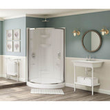 Radia Round 36 x 36 x 71.5 in. 6mm Sliding Shower Door for Corner Installation with Clear glass in Chrome