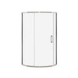 Radia Round 36 x 36 x 71.5 in. 6mm Sliding Shower Door for Corner Installation with Clear glass in Brushed Nickel
