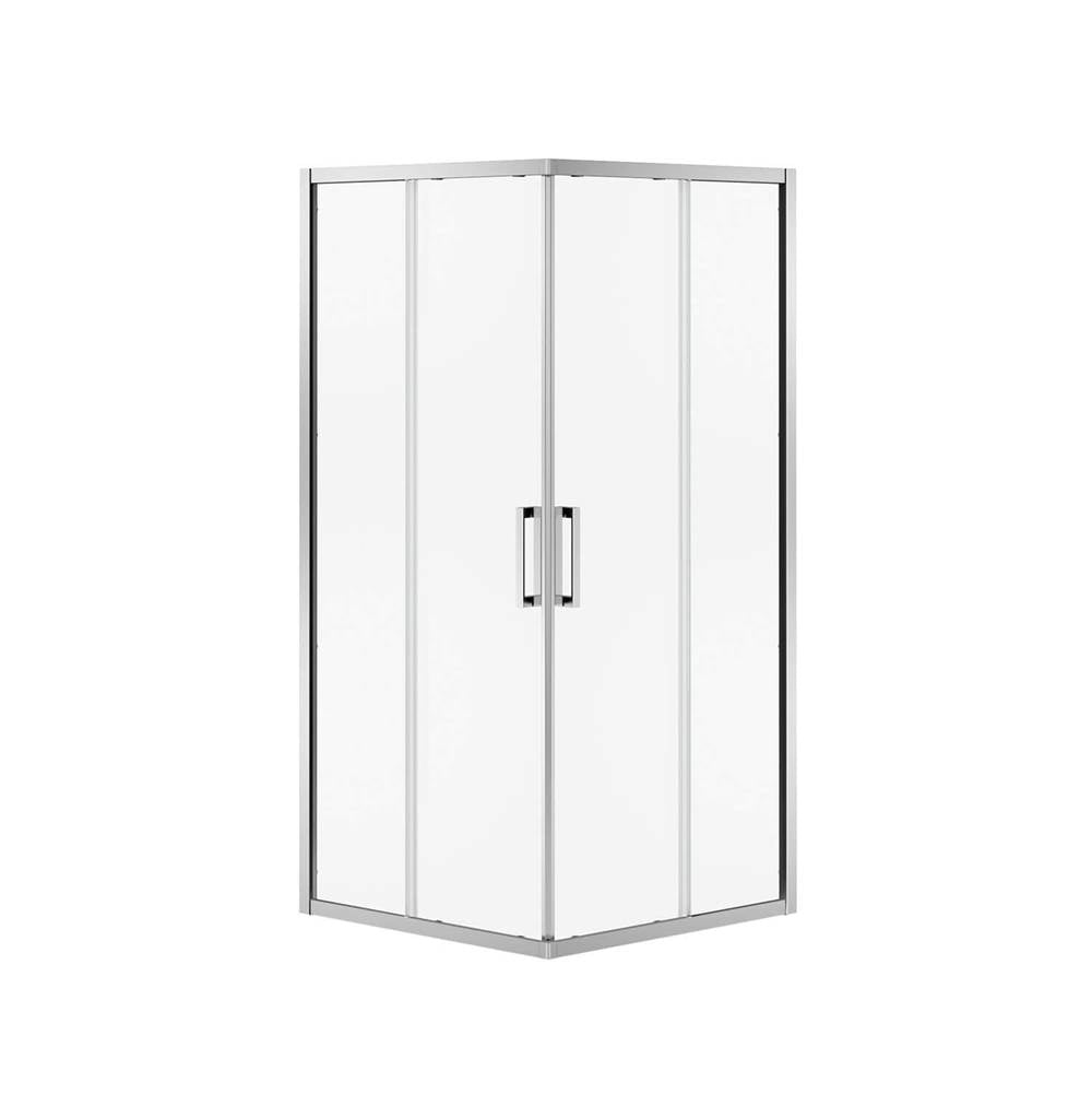 Radia Square 32 x 32 x 71.5 in. 6mm Sliding Shower Door for Corner Installation with Clear glass in Chrome