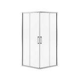 Radia Square 32 x 32 x 71.5 in. 6mm Sliding Shower Door for Corner Installation with Clear glass in Chrome