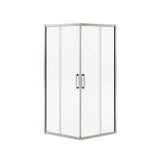 Radia Square 32 x 32 x 71.5 in. 6mm Sliding Shower Door for Corner Installation with Clear glass in Brushed Nickel