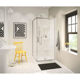 Maax - Radia Square 36 x 36 x 71.5 in. 6mm Sliding Shower Door for Corner Installation with Clear glass in Chrome