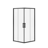 Radia Square 36 x 36 x 71.5 in. 6 mm Sliding Shower Door for Corner Installation with Clear glass in Matte Black