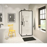 Maax - Radia Square 36 x 36 x 71.5 in. 6 mm Sliding Shower Door for Corner Installation with Clear glass in Matte Black