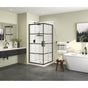 Maax - Radia Square 36 x 36 x 71.5 in. 6 mm Sliding Shower Door for Corner Installation with Shaker glass in Matte Black