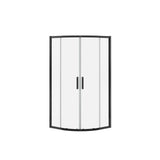 Radia Neo-round 38 x 38 x 71.5 in. 6 mm Sliding Shower Door for Corner Installation with Clear glass in Matte Black