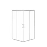 Radia Square 42 x 42 x 71.5 in. 6 mm Sliding Shower Door for Corner Installation with Clear glass in Chrome