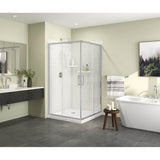 Maax - Radia Square 42 x 42 x 71.5 in. 6 mm Sliding Shower Door for Corner Installation with Clear glass in Chrome
