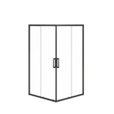 Radia Square 42 x 42 x 71.5 in. 6 mm Sliding Shower Door for Corner Installation with Clear glass in Matte Black