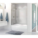 Edge 30 x 55.5 in. 6 mm Tub Screen for Alcove Installation with Clear glass in Chrome
