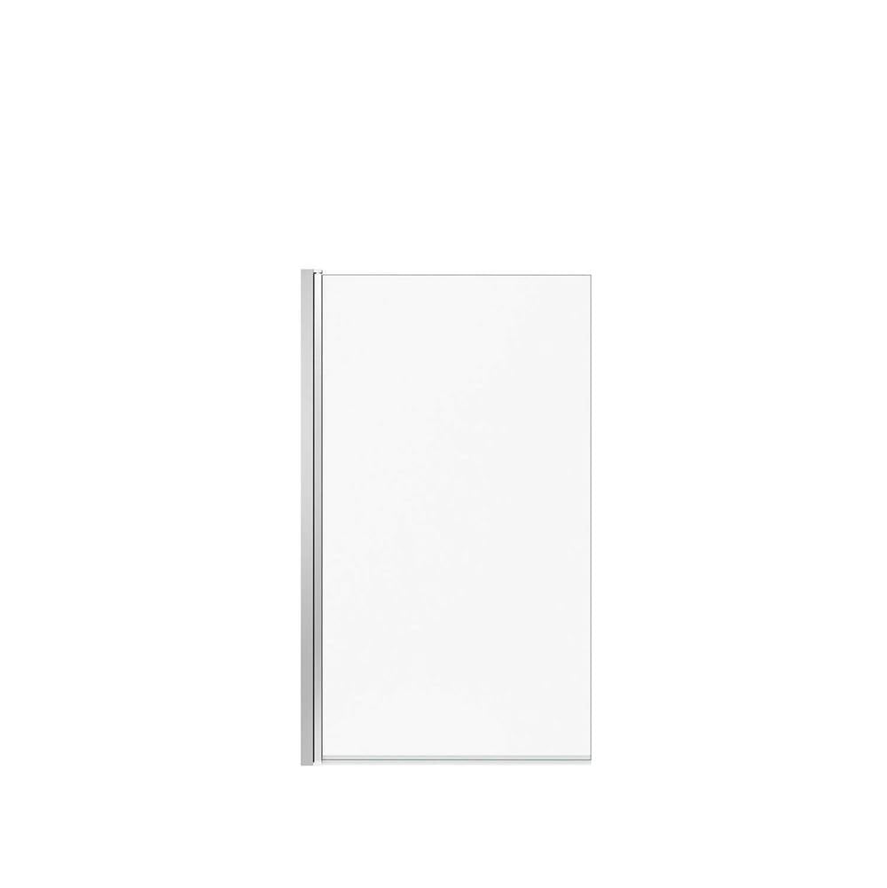 Edge Square 34 x 58 in. 8 mm Tub Screen for Alcove Installation with Clear glass in Chrome