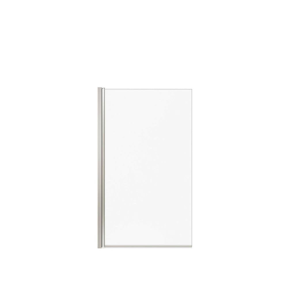 Edge Square 34 x 58 in. 8 mm Tub Screen for Alcove Installation with Clear glass in Brushed Nickel