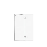 Edge Duo 42 x 58 in. 8 mm Pivot Tub Screen for Alcove Installation with Clear glass in Chrome