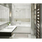 Maax - Edge Duo 42 x 58 in. 8 mm Pivot Tub Screen for Alcove Installation with Clear glass in Chrome
