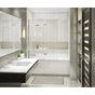 Maax - Edge Duo 42 x 58 in. 8 mm Pivot Tub Screen for Alcove Installation with Clear glass in Brushed Nickel